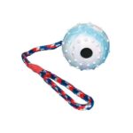 Natuurrubberen Hondenwerpbal met Touw 6 cm – Trixie 3305-TRXI