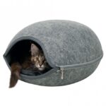 Kleine Lichtgrijze Slaaphol van Vilt voor Katten en Honden – Trixie Luna - Afbeelding 4