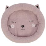 Lila Kattenbed van Teddypluche met Antislipbodem – Trixie 379001-TRXI