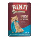 Rinti Gold Honden-natvoer Kip Puur met Gevogelteharten 100 g
