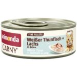 Animonda Cat Carny Fine Fillets Natvoer voor Volwassen Katten met Witte Tonijn en Zalm in Gelei 60 g