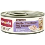 Animonda Cat Carny Fine Fillets Natvoer voor Volwassen Katten met Witte Tonijn en Red Snapper in Gelei 60 g