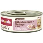 Animonda Cat Carny Fine Fillets Natvoer voor Volwassen Katten met Kipfilet en Garnalen in Saus 60 g