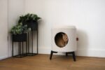 Kattenhuis met Krullende Kunstschapenvacht – D&D Home Jean - Afbeelding 2