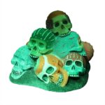 Aquariumdecoratie Lichtgevende Schedelstapel – EBI Aqua Della Dia de los Muertos Totenkopfhaufen - Afbeelding 2