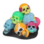 Aquariumdecoratie Lichtgevende Schedelstapel – EBI Aqua Della Dia de los Muertos Totenkopfhaufen