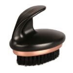 Ovale Borstel met Natuurlijke Zwijnenharen voor Honden en Katten – EBI Noir Ergonomic
