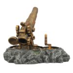 Aquariumdecoratie Steampunk Kanon van Polyesterhars – EBI Aqua Della Canon Action Air - Afbeelding 2