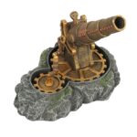 Aquariumdecoratie Steampunk Kanon van Polyesterhars – EBI Aqua Della Canon Action Air - Afbeelding 3