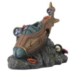 Gezonken Onderzeeër Aquariumdecoratie L van Polyesterhars – EBI Aqua Della Steampunk - Afbeelding 6