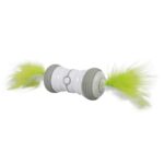 Elektronisch Kattenspeelgoed met USB-oplaadfunctie in Wit en Groen – EBI Double Spinner