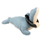 Hondenspeeltje Pluche blauw met rubberen bijtring – D&D Home Navy Chenille
