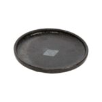 Platte Keramische Kattenvoerbak met Zwarte Stippen – D&D Home Jasper