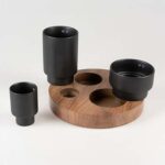 Kattenvoerplateau met Drie Keramische Voerbakken – D&D Home IGGY - Afbeelding 2