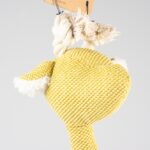 Hondenspeelgoed Giraffe van Ribfluweel Geel – D&D Home George - Afbeelding 3