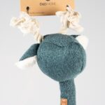 Blauwe Hondenknuffel Giraffe van Ribfluweel met Katoenen Touwstaart – D&D Home George - Afbeelding 3