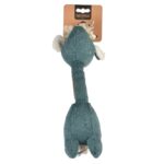 Blauwe Hondenknuffel Giraffe van Ribfluweel met Katoenen Touwstaart – D&D Home George - Afbeelding 2
