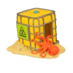 Lichtgevende Aquariumdecoratie IBC-container om Doorheen te Zwemmen – EBI Aqua Della