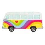 Aquariumdecoratie Hippiebus met Neonkleuren – EBI Aqua Della Hippie Van - Afbeelding 3