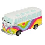 Aquariumdecoratie Hippiebus met Neonkleuren – EBI Aqua Della Hippie Van