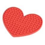 Rode Hartvormige Likmat met Zuignappen voor Honden en Katten – DUVO Cupid's Cravings