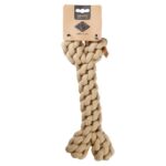 Honden Katoenen Tandentouw in Botvorm zandkleur 19 cm – D&D Home Dente - Afbeelding 2
