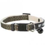 Kattenhalsband met Adresflap in Olijfgroen en Beige – Trixie 41779-TRXI