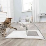 Opvouwbare Kattenkrabmat met Speeltjes, Lichtgrijs – Trixie 43114-TRXI - Afbeelding 4