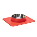 Hondenvoerbak met Uitneembare RVS Kom 350 ml Rood – Karlie Dex