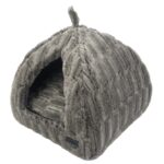 Pluchen Ligghol voor Katten en Honden met Uitneembaar Kussen, Bruin – Nobby NO-54034