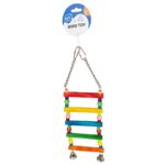 Bonte Vogelladder met Harde Kralen en Bel – DUVO 4745028-EBI