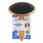 Massageborstel met Bamboe Handgreep voor Honden en Katten – DUVO 158007-EBI