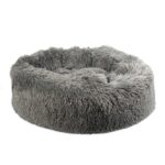 Katten- en Hondenmand Donut van Lang Pluche, Grijs 55 cm – DUVO 121017-EBI