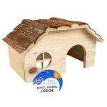 Knaagdierhuis van Hout met Schorsdak – DUVO 10256-EBI-VAR - Afbeelding 5