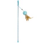 Kattenhengel met Papieren Bal, Veren en Bel Blauw – DUVO 12069-EBI