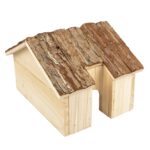 Houten Knaagdierhuis met Schorsdak – DUVO 12696-EBI - Afbeelding 2