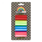Dikke Hondenpoepzakjes in Regenboogkleuren 4 x 20 Stuks – DUVO Poopidog Rainbow