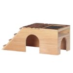 Knaagdierhuis van Hout met Schorsdak – DUVO Garden House