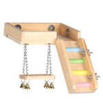 Houten Speelplatform met Wip en Ladder voor Kleine Knaagdieren – DUVO 12576-EBI