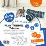 Katten Speeltunnel met Bal en Bel – DUVO T-Bone - Afbeelding 2