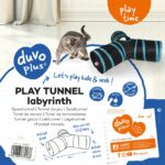 Katten Speeltunnel met Bal en Bel – DUVO 13198-EBI - Afbeelding 2