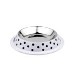 RVS Voer- en Drinkbak met Antisliprand 460 ml – DUVO Deco Fix Dots