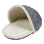 Kattenhuis van Polyester Vilt met Pluche Kussen – DUVO John