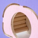 Houten Speelhuis voor Kleine Zoogdieren in Televisievorm – DUVO 14547-EBI - Afbeelding 3