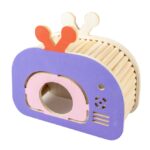 Houten Speelhuis voor Kleine Zoogdieren in Televisievorm – DUVO 14547-EBI