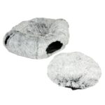 Katten Tunnel met Donutmand van Pluche in Lichtgrijs – DUVO Snug - Afbeelding 3