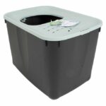 Kattenbak met Bovenopening van Gerecycled Materiaal Zwart Ice – DUVO Micia Eco Top