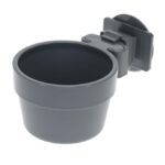 Kleintier Voerbak met Kooibevestiging Grijs 300 ml 9,5 cm – DUVO 15848-EBI-VAR