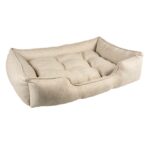 Hondenbed met Afneembare Hoes Beige 60 x 45 x 16 cm – DUVO Duratex