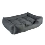 Hondenmand Donkergrijs met Afneembare Hoes 60 x 45 x 16 cm – DUVO Duratex